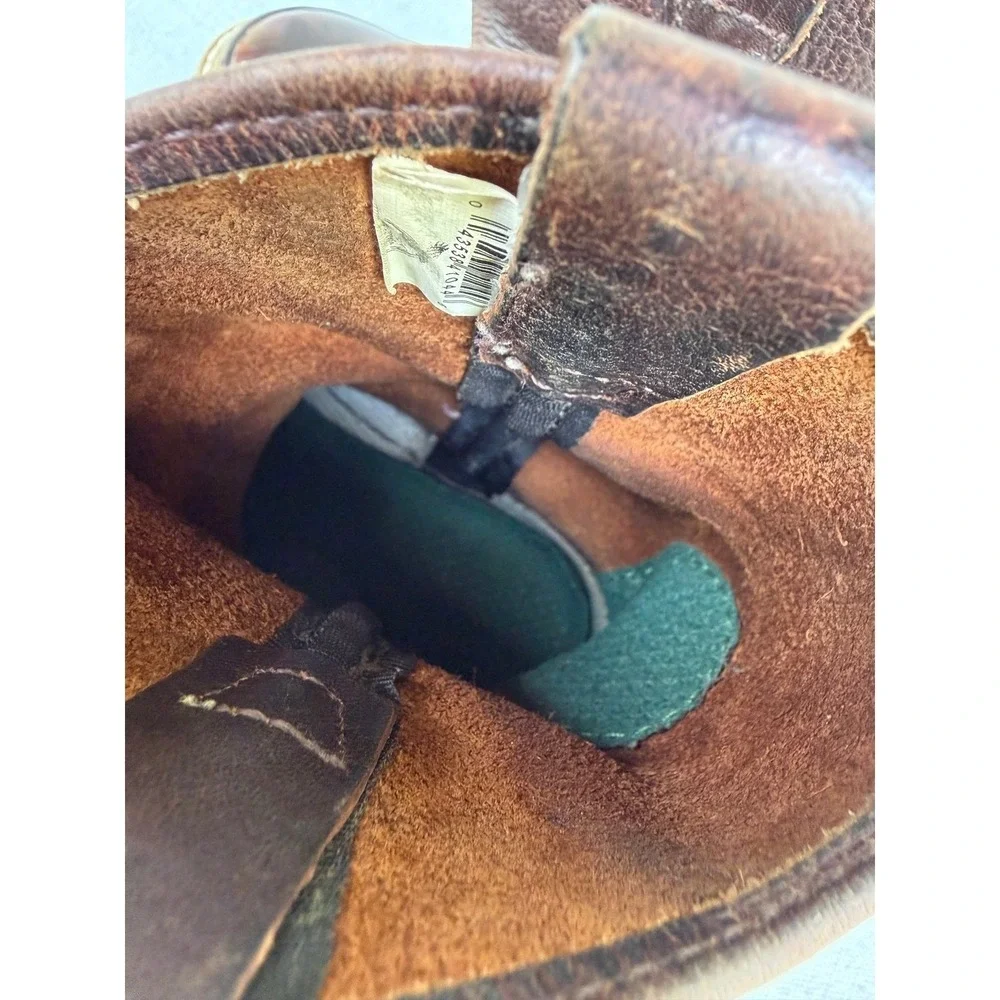Georgia Boot Kids Little Georgia Giant Wellington Brown Leather Boots G204 10.5M